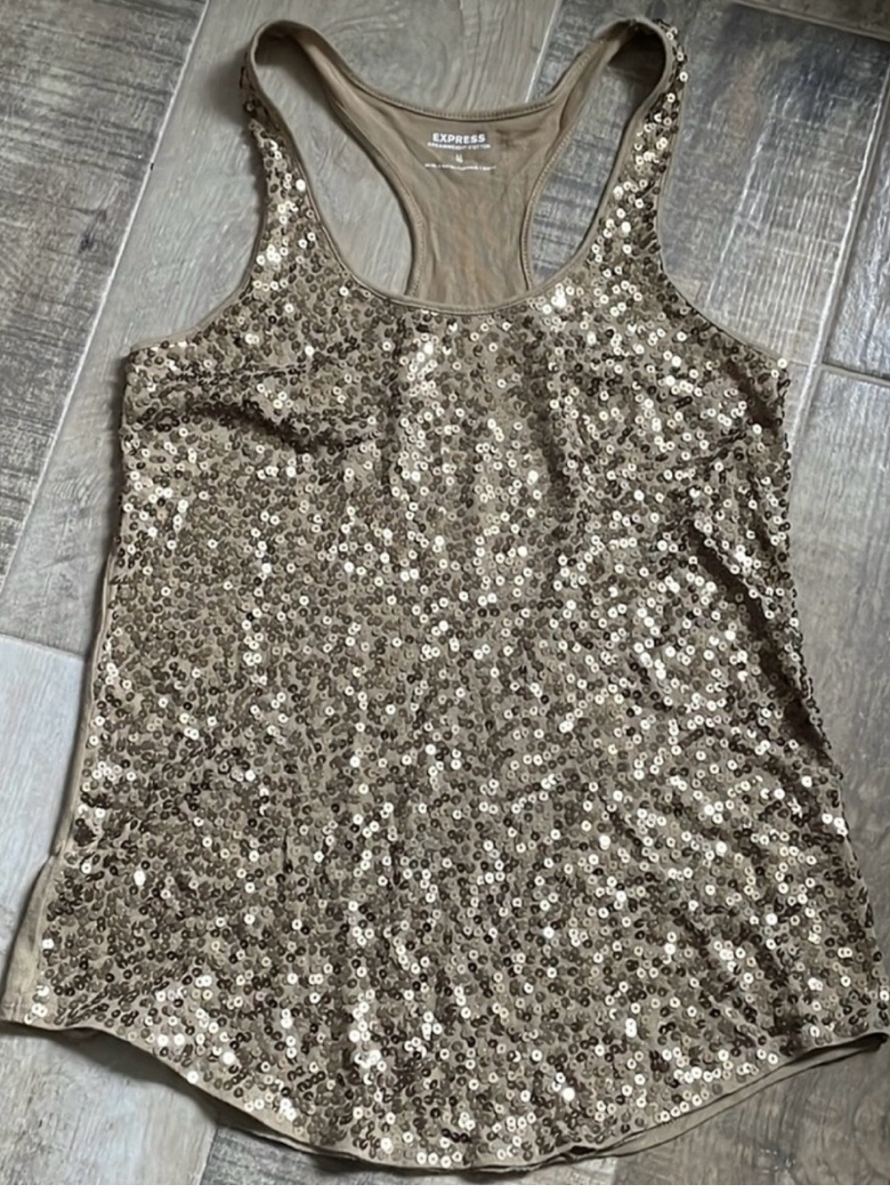 EXPRESS Gold/Copper Tank Blouse